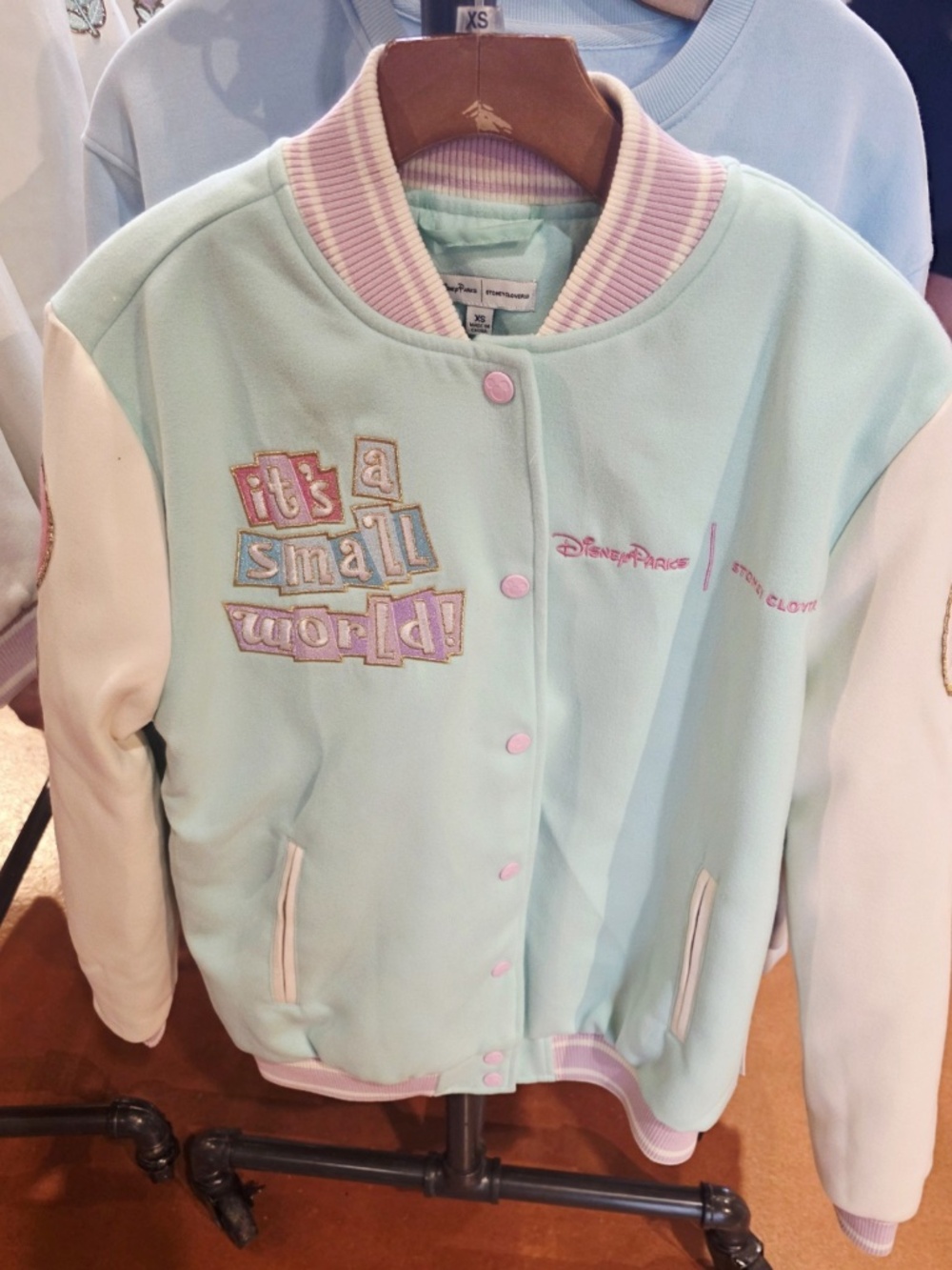 Stoney Clover Lane It’s A Small World Varsity Jacket Disney Parks Adult Size NEW